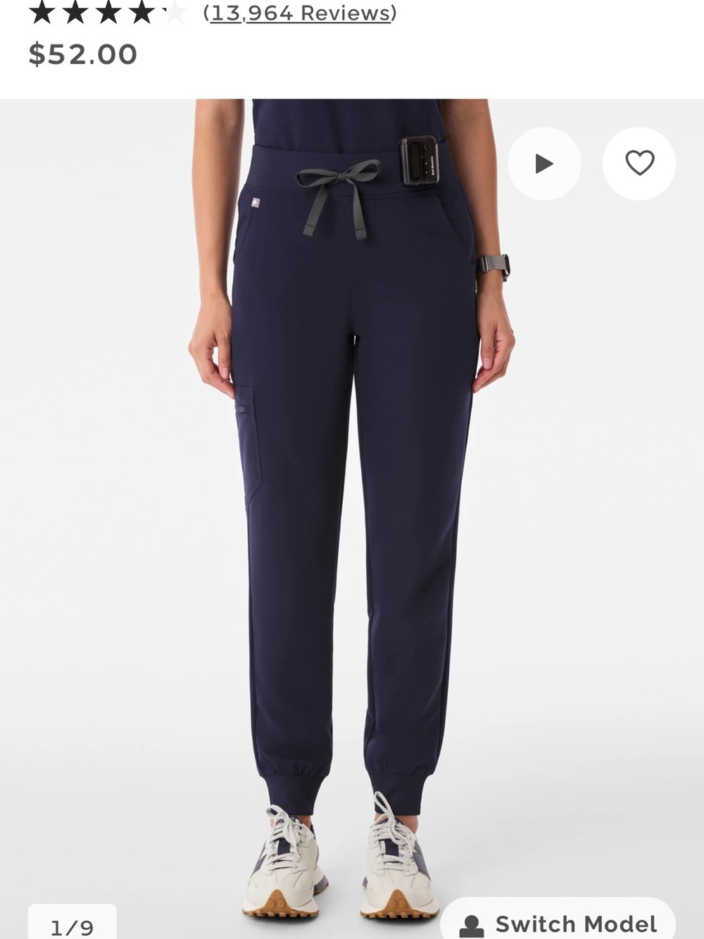 Figs Navy high waisted zamara Drawstring Jogger Pants xxs petite nwt!